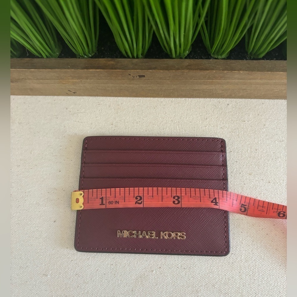 Michael Kors  NWT Merlot Jet Set Travel Card Case - Picture 3 of 3
